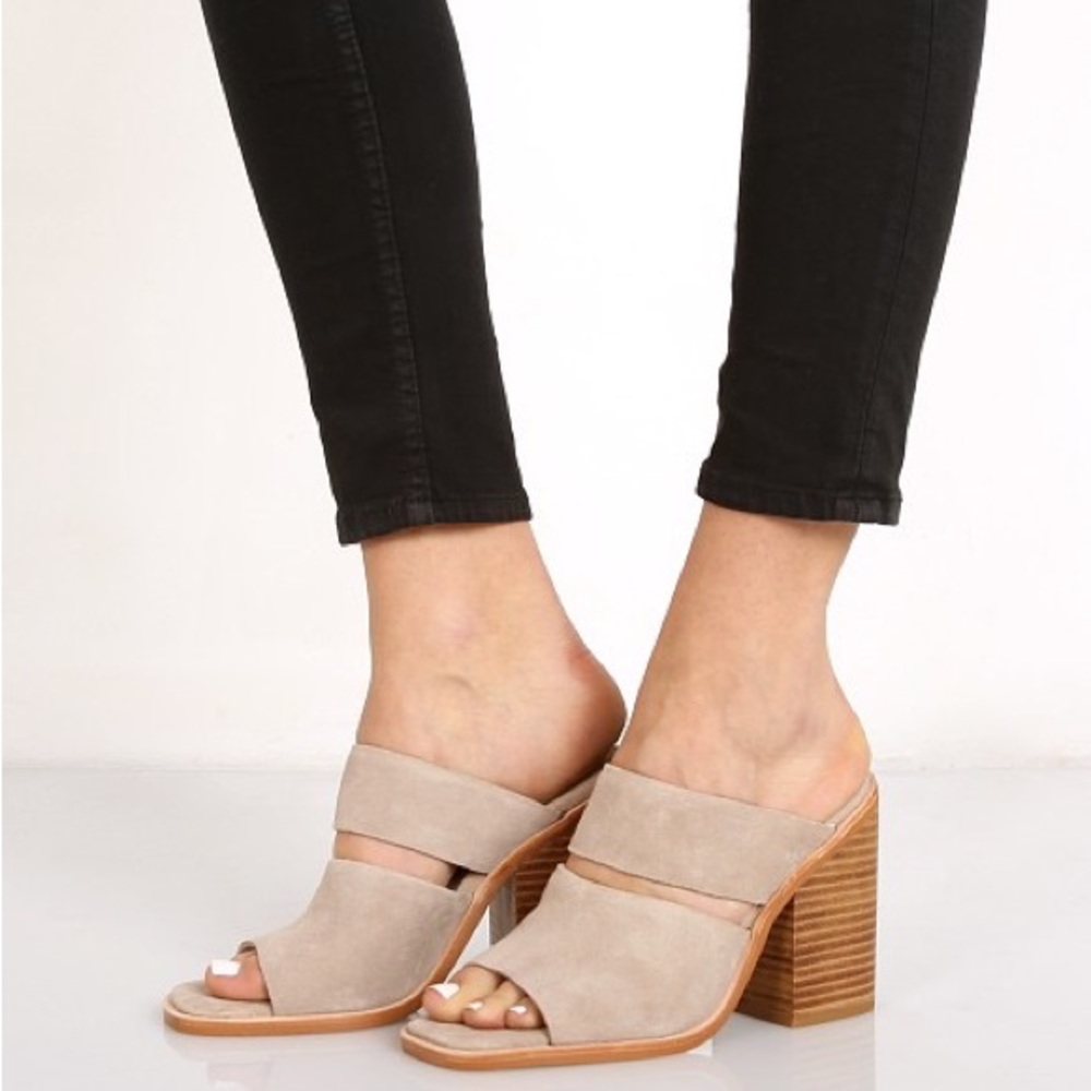 Sol Sana Dice stacked heel mule